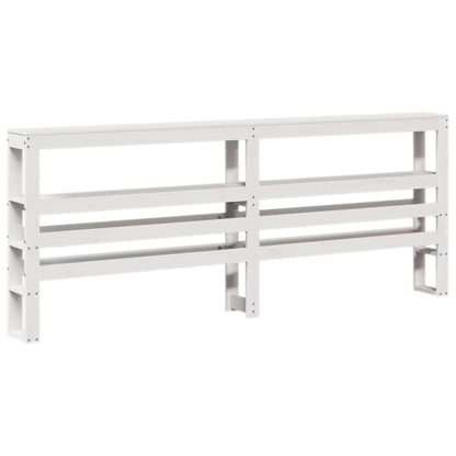 Bed Frame without Mattress White 180x200 cm Super King Solid Wood Pine