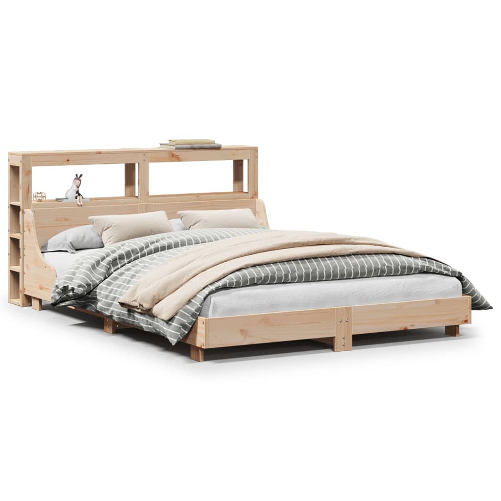 Bed Frame without Mattress 140x200 cm Solid Wood Pine
