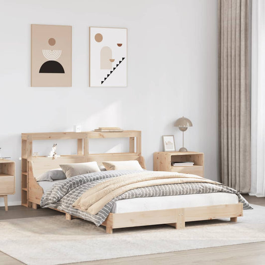 Bed Frame without Mattress 120x200 cm Solid Wood Pine