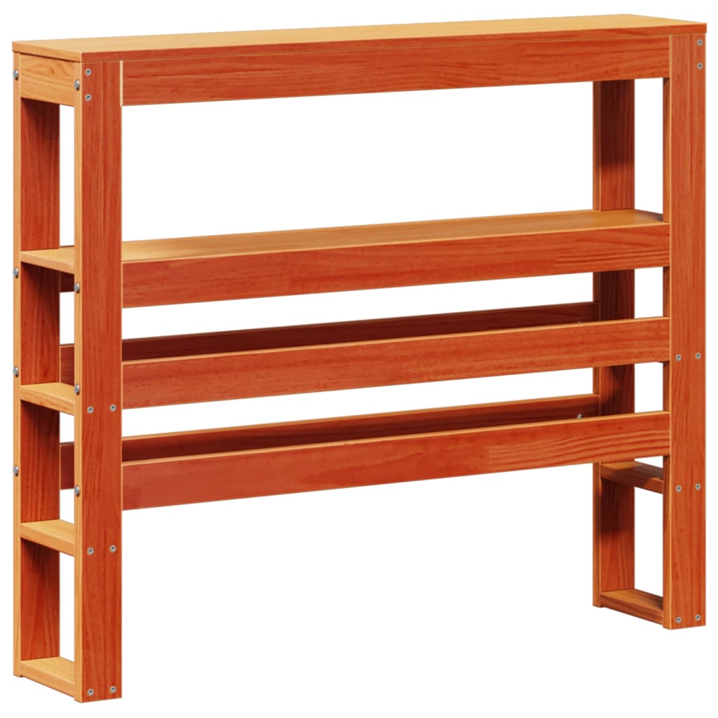 Bed Frame without Mattress Wax Brown 100x200 cm Solid Wood Pine