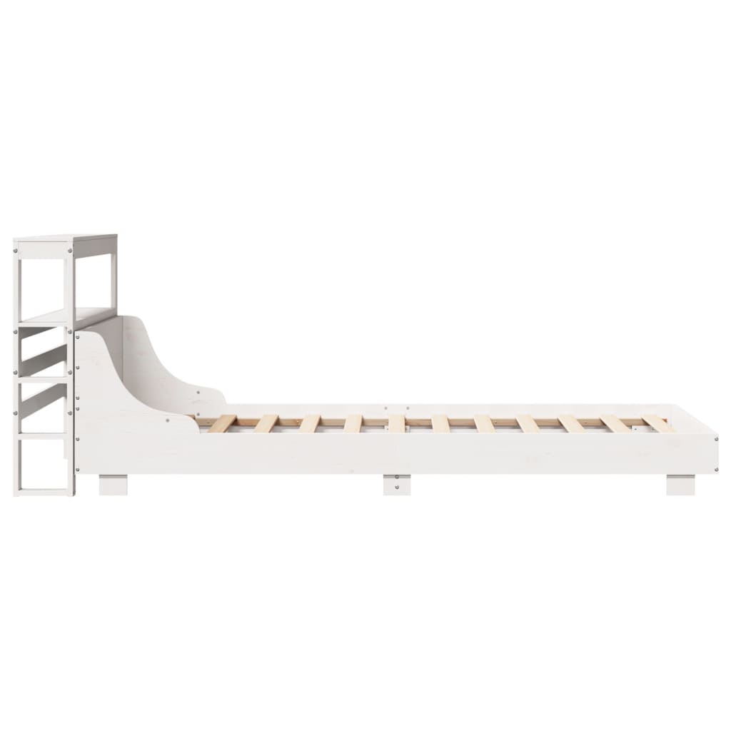 Bed Frame without Mattress White 90x200 cm Solid Wood Pine