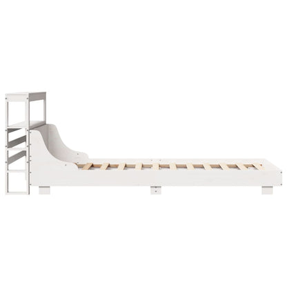 Bed Frame without Mattress White 90x200 cm Solid Wood Pine