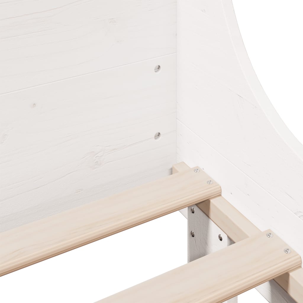Bed Frame without Mattress White 140x190 cm Solid Wood Pine