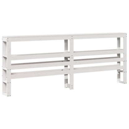 Bed Frame without Mattress White 200x200 cm Solid Wood Pine