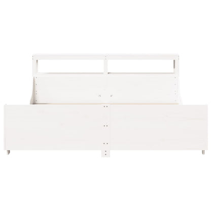 Bed Frame without Mattress White 180x200 cm Super King Solid Wood Pine