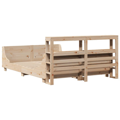 Bed Frame without Mattress 140x200 cm Solid Wood Pine