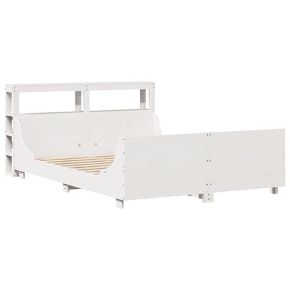 Bed Frame without Mattress White 120x200 cm Solid Wood Pine