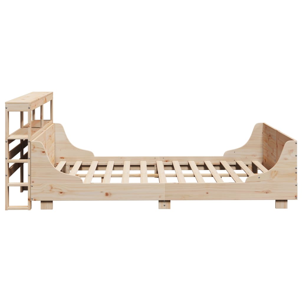Bed Frame without Mattress 140x190 cm Solid Wood Pine