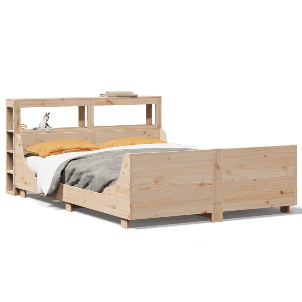 Bed Frame without Mattress 120x190 cm Small Double Solid Wood Pine