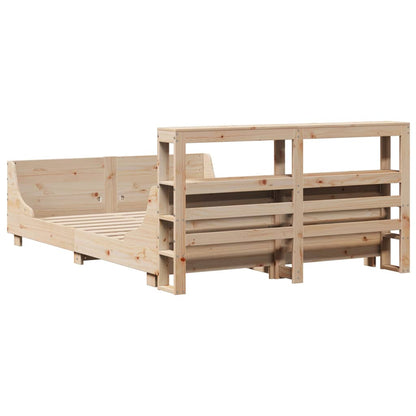 Bed Frame without Mattress 120x190 cm Small Double Solid Wood Pine