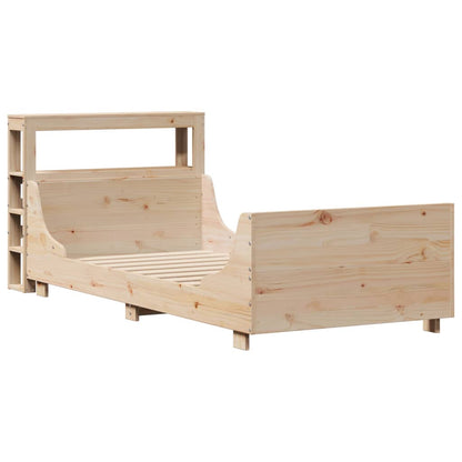 Bed Frame without Mattress 75x190 cm Small Single Solid Wood Pine