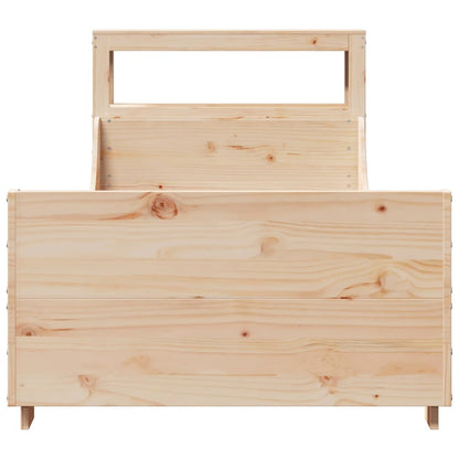 Bed Frame without Mattress 75x190 cm Small Single Solid Wood Pine
