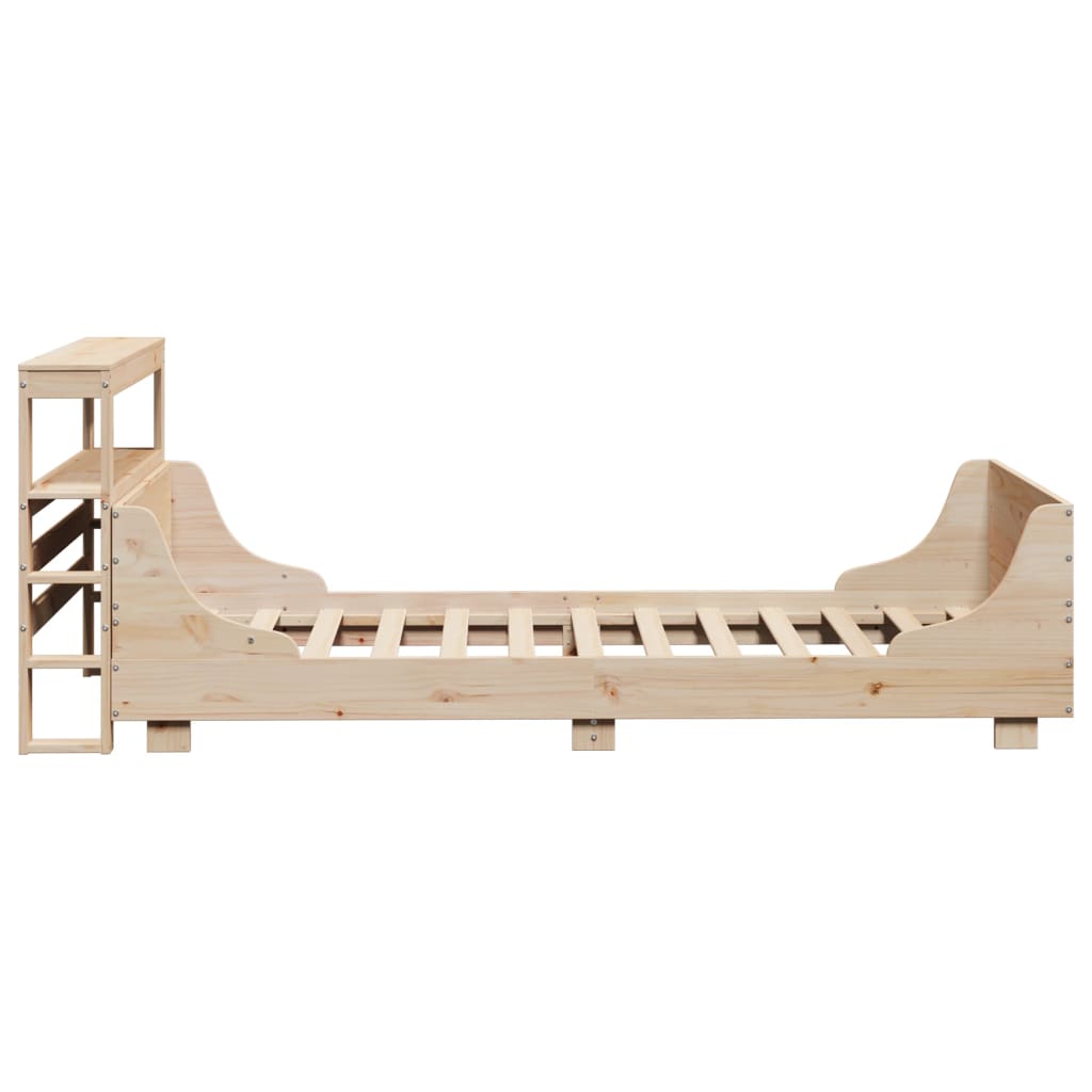 Bed Frame without Mattress 75x190 cm Small Single Solid Wood Pine