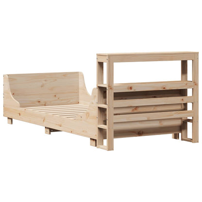 Bed Frame without Mattress 75x190 cm Small Single Solid Wood Pine