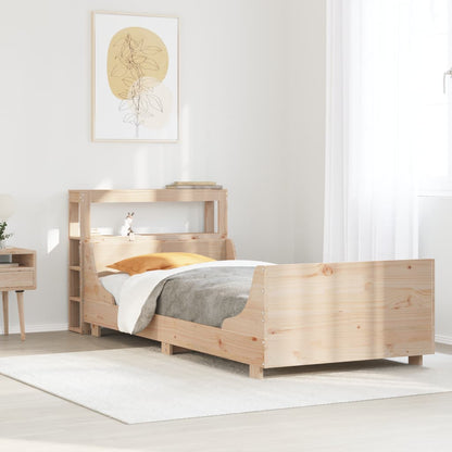 Bed Frame without Mattress 75x190 cm Small Single Solid Wood Pine
