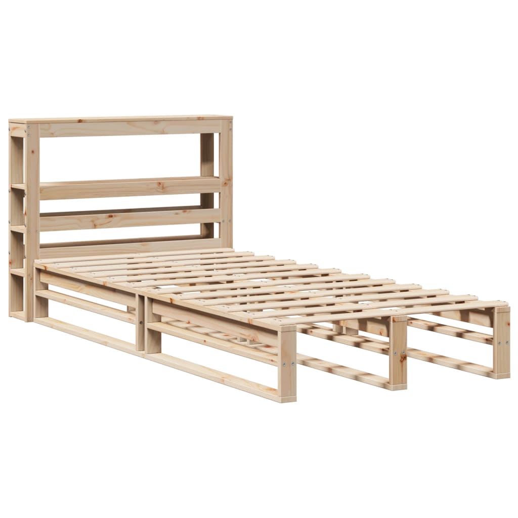 Bed Frame without Mattress 90x200 cm Solid Wood Pine