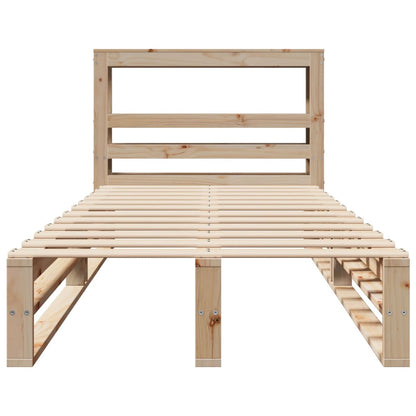 Bed Frame without Mattress 90x200 cm Solid Wood Pine