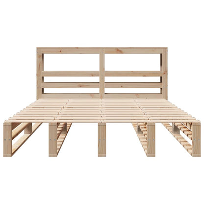 Bed Frame without Mattress 120x200 cm Solid Wood Pine