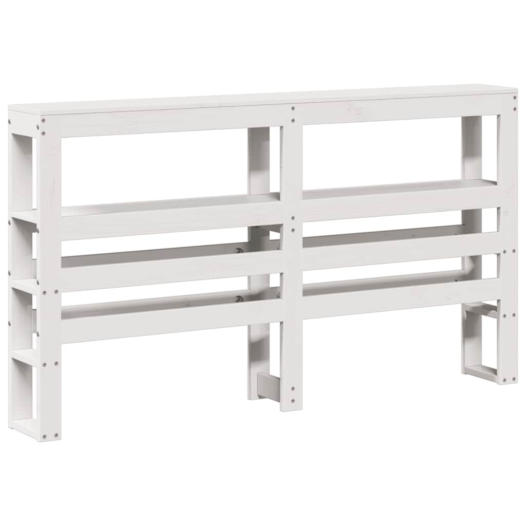 Bed Frame without Mattress White 120x200 cm Solid Wood Pine
