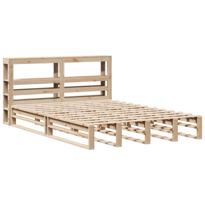 Bed Frame without Mattress 140x200 cm Solid Wood Pine