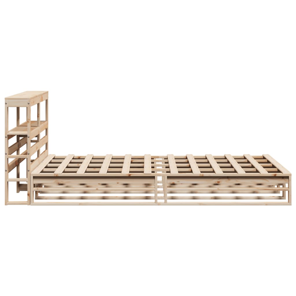 Bed Frame without Mattress 140x200 cm Solid Wood Pine