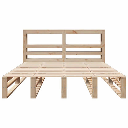 Bed Frame without Mattress 160x200 cm Solid Wood Pine