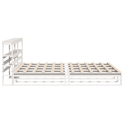 Bed Frame without Mattress White 180x200 cm Super King Solid Wood Pine