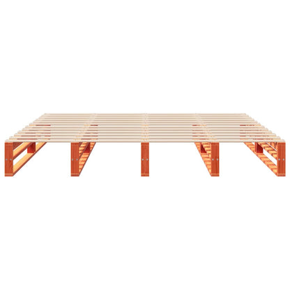 Bed Frame without Mattress Wax Brown 180x200 cm Super King Solid Wood Pine