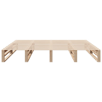 Bed Frame without Mattress 200x200 cm Solid Wood Pine
