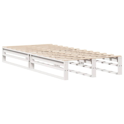 Bed Frame without Mattress White 75x190 cm Small Single Solid Wood Pine