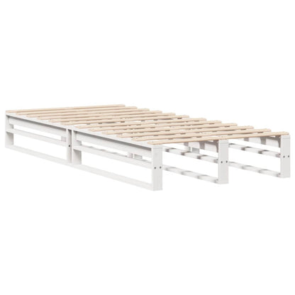 Bed Frame without Mattress White 90x190 cm Single Solid Wood Pine