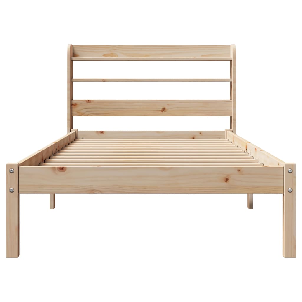 Bed Frame without Mattress 90x190 cm Single Solid Wood Pine