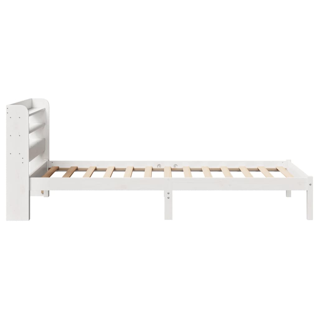 Bed Frame without Mattress White 90x190 cm Single Solid Wood Pine
