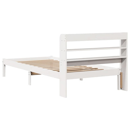 Bed Frame without Mattress White 90x190 cm Single Solid Wood Pine