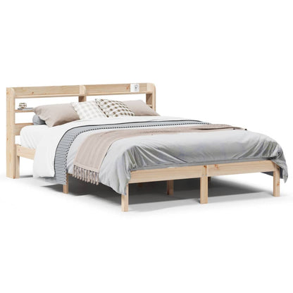 Bed Frame without Mattress 120x190 cm Small Double Solid Wood Pine