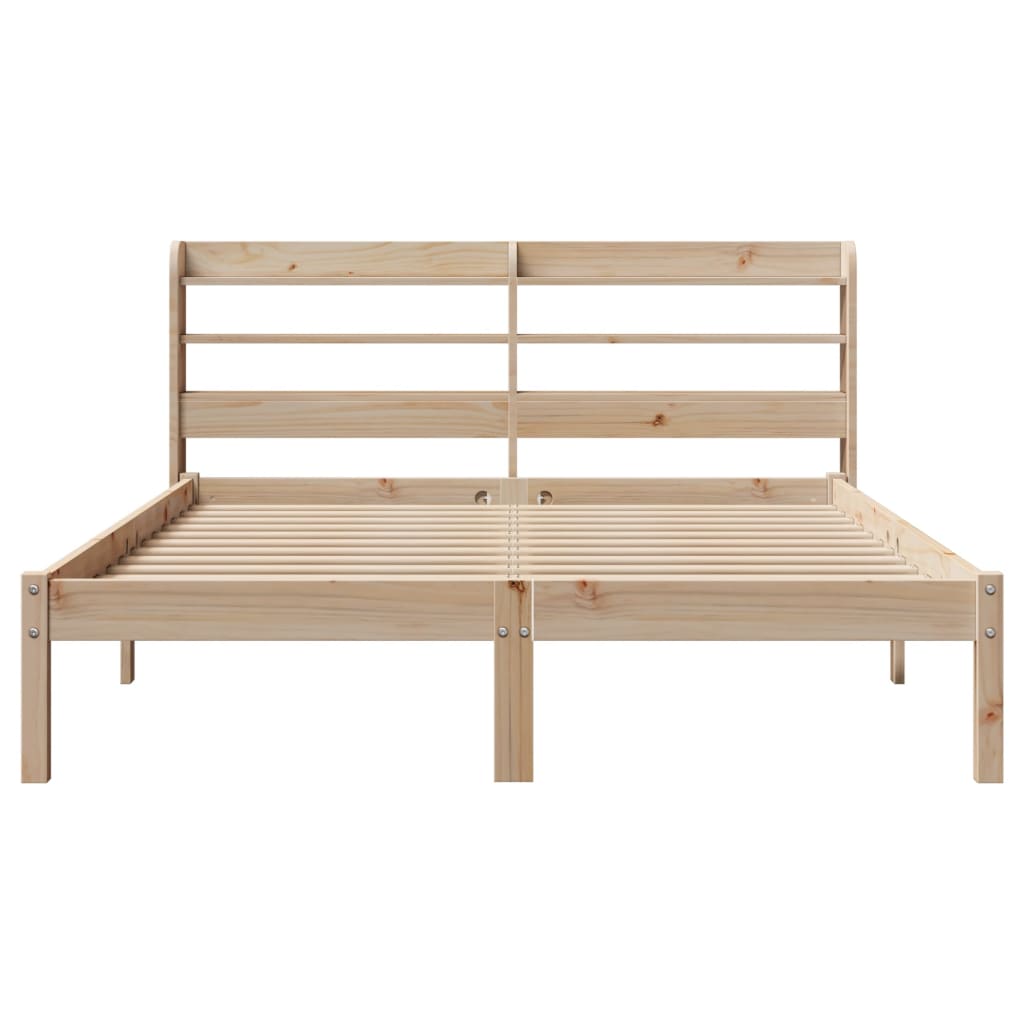Bed Frame without Mattress 120x200 cm Solid Wood Pine