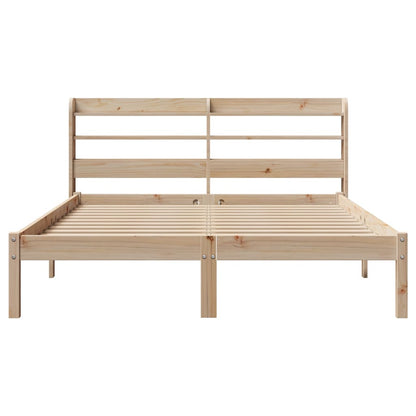 Bed Frame without Mattress 120x200 cm Solid Wood Pine