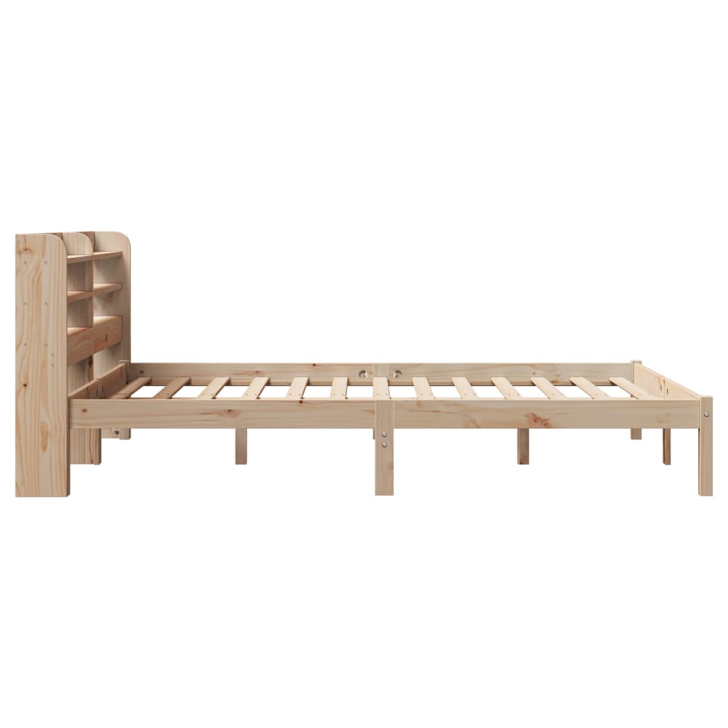 Bed Frame without Mattress 140x200 cm Solid Wood Pine