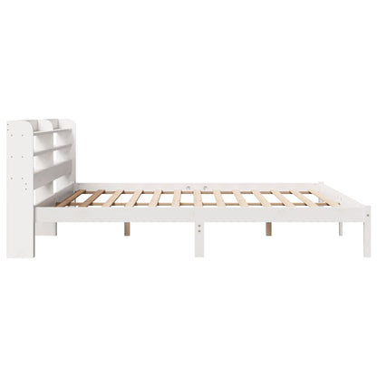 Bed Frame without Mattress White 180x200 cm Super King Solid Wood Pine
