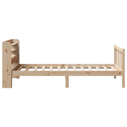 Bed Frame without Mattress 75x190 cm Small Single Solid Wood Pine