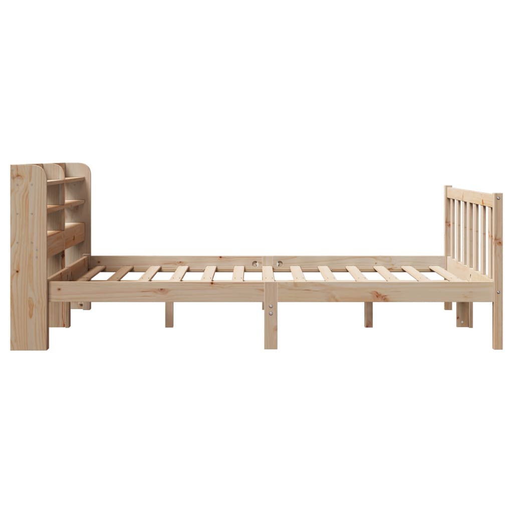 Bed Frame without Mattress 140x190 cm Solid Wood Pine