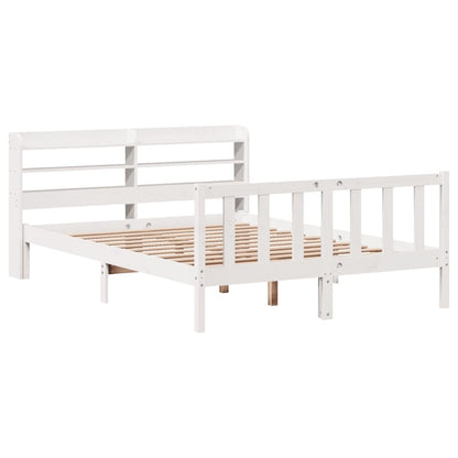 Bed Frame without Mattress White 160x200 cm Solid Wood Pine
