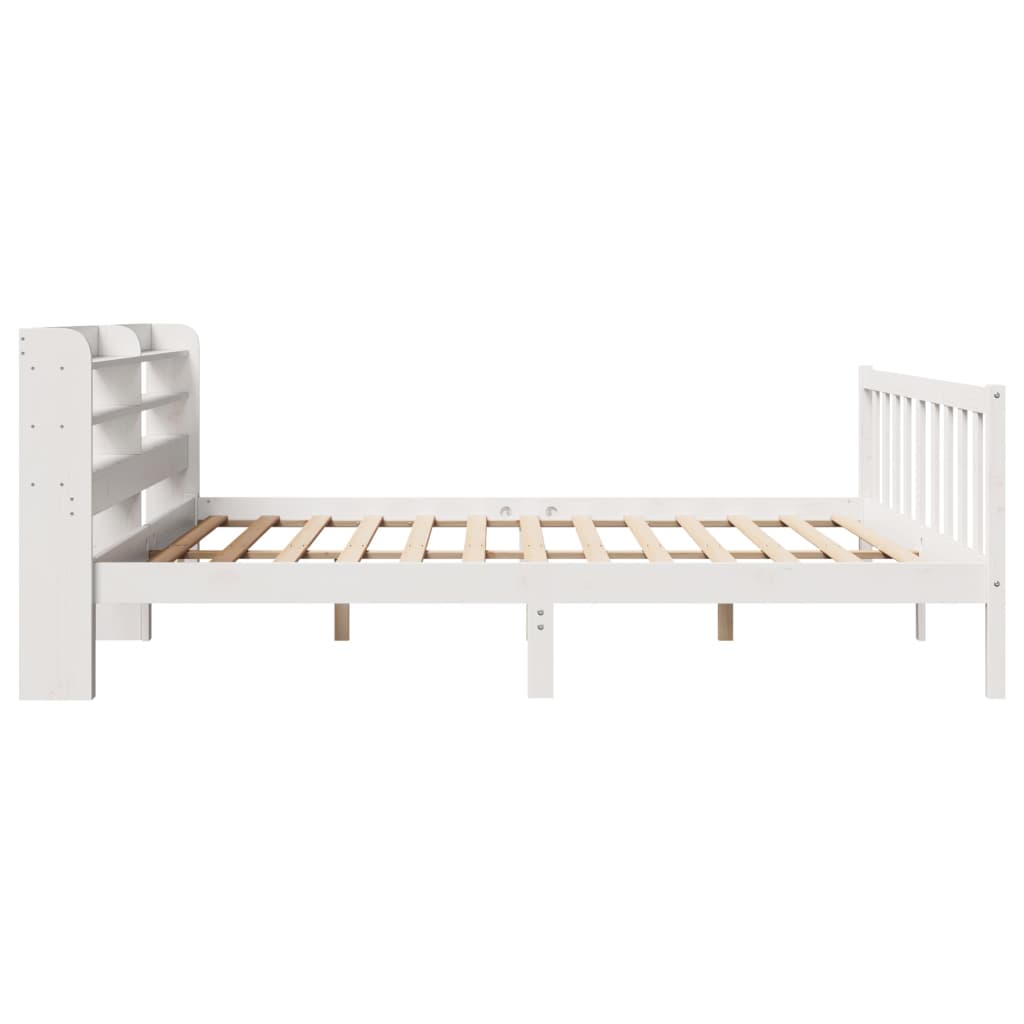 Bed Frame without Mattress White 180x200 cm Super King Solid Wood Pine
