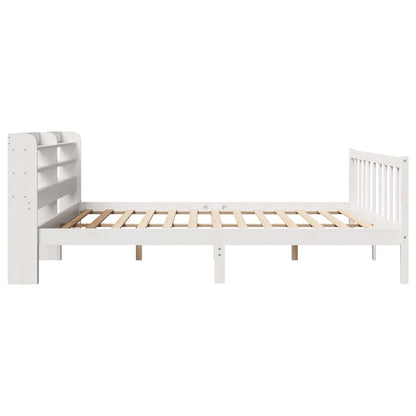 Bed Frame without Mattress White 180x200 cm Super King Solid Wood Pine