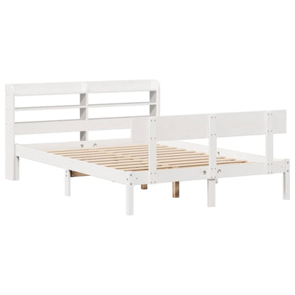 Bed Frame without Mattress White 120x190 cm Small Double Solid Wood Pine