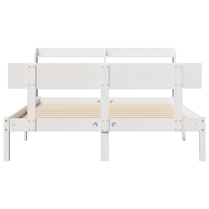Bed Frame without Mattress White 140x200 cm Solid Wood Pine