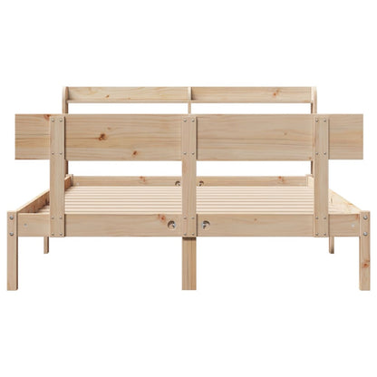 Bed Frame without Mattress 160x200 cm Solid Wood Pine