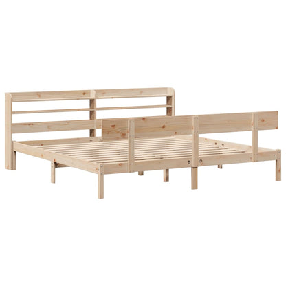Bed Frame without Mattress 200x200 cm Solid Wood Pine