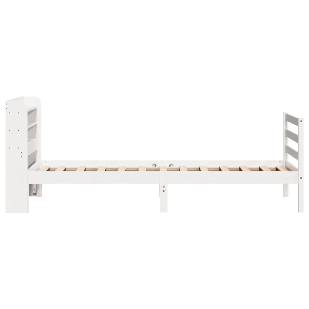 Bed Frame with Headboard without Mattress White 90x190 cm Single