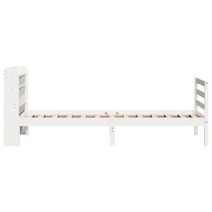 Bed Frame with Headboard without Mattress White 90x190 cm Single